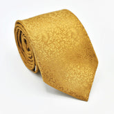 CARAMEL BROWN PAISLEY SKINNY TIE